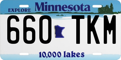 MN license plate 660TKM