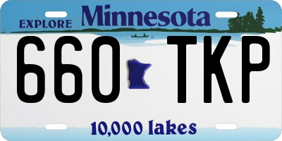 MN license plate 660TKP