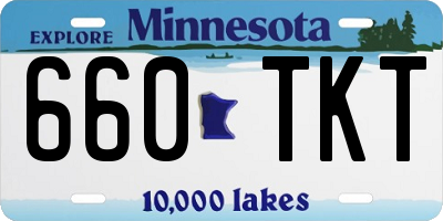 MN license plate 660TKT