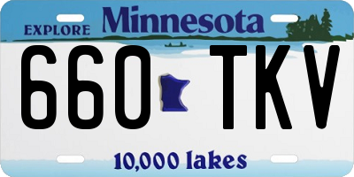 MN license plate 660TKV