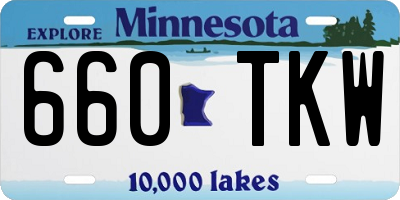 MN license plate 660TKW