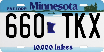 MN license plate 660TKX