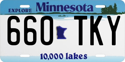 MN license plate 660TKY