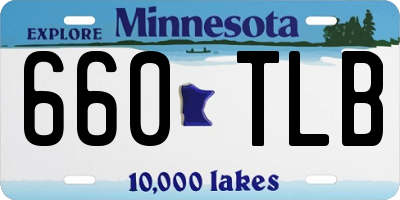 MN license plate 660TLB