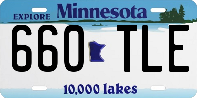 MN license plate 660TLE