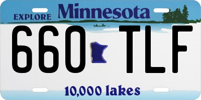 MN license plate 660TLF