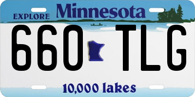 MN license plate 660TLG