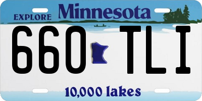 MN license plate 660TLI