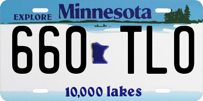 MN license plate 660TLO