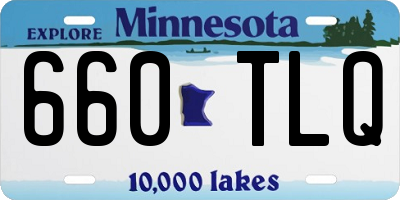 MN license plate 660TLQ