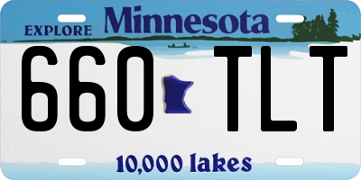 MN license plate 660TLT