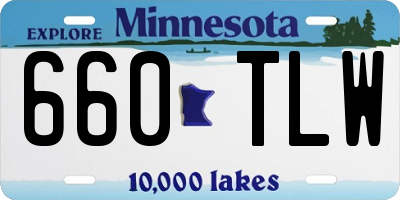 MN license plate 660TLW