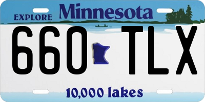MN license plate 660TLX