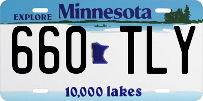 MN license plate 660TLY