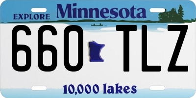 MN license plate 660TLZ