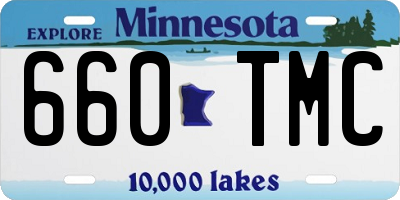 MN license plate 660TMC