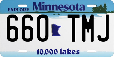 MN license plate 660TMJ