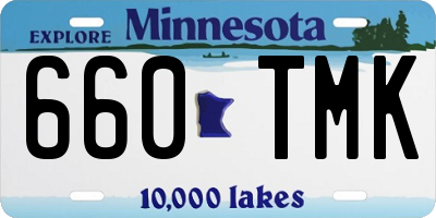 MN license plate 660TMK