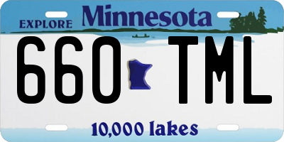 MN license plate 660TML