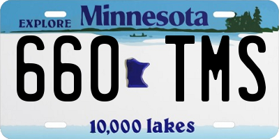 MN license plate 660TMS