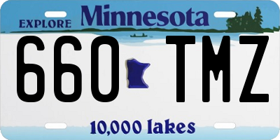 MN license plate 660TMZ