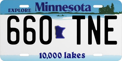 MN license plate 660TNE