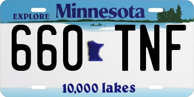 MN license plate 660TNF