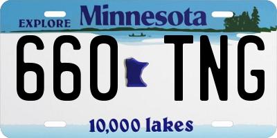 MN license plate 660TNG