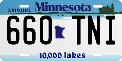 MN license plate 660TNI