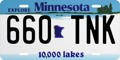 MN license plate 660TNK