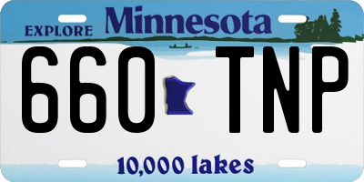 MN license plate 660TNP
