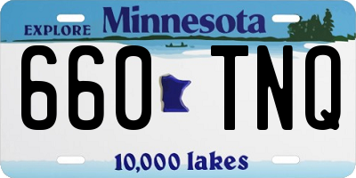 MN license plate 660TNQ