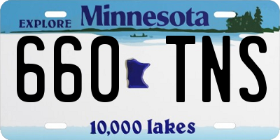 MN license plate 660TNS