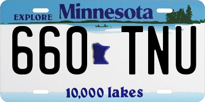 MN license plate 660TNU
