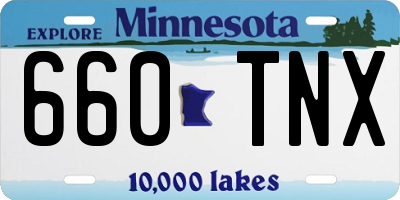 MN license plate 660TNX