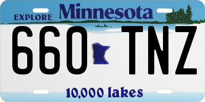 MN license plate 660TNZ