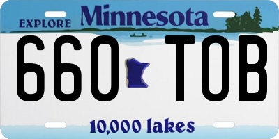 MN license plate 660TOB