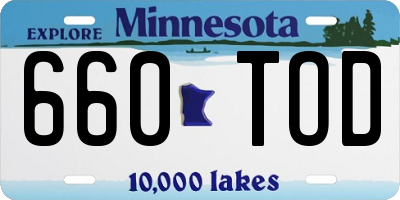 MN license plate 660TOD