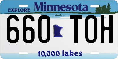 MN license plate 660TOH