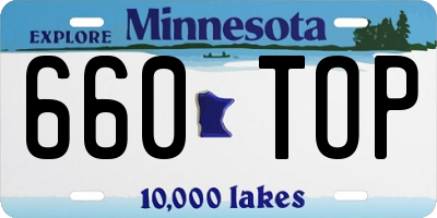 MN license plate 660TOP