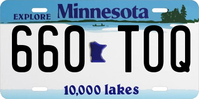 MN license plate 660TOQ