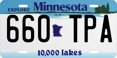 MN license plate 660TPA