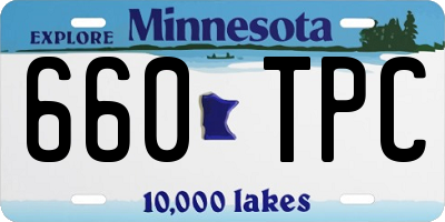 MN license plate 660TPC