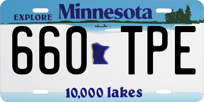 MN license plate 660TPE