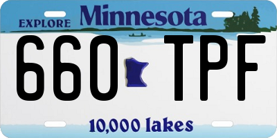 MN license plate 660TPF