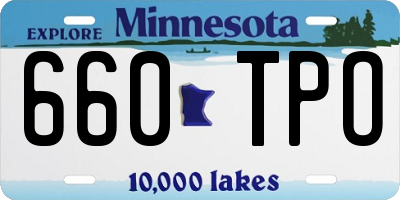MN license plate 660TPO