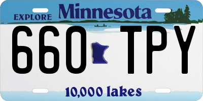 MN license plate 660TPY