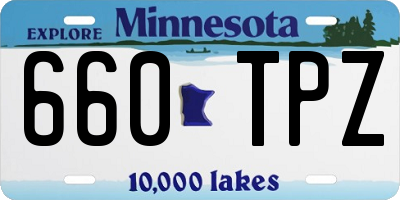 MN license plate 660TPZ