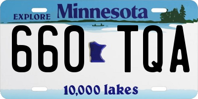 MN license plate 660TQA