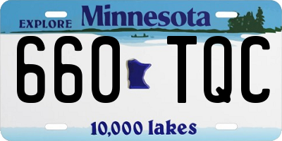 MN license plate 660TQC